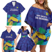Saint Vincent Land So Beautiful Family Matching Off Shoulder Short Dress and Hawaiian Shirt Tropical Vibes - Wonder Print Shop