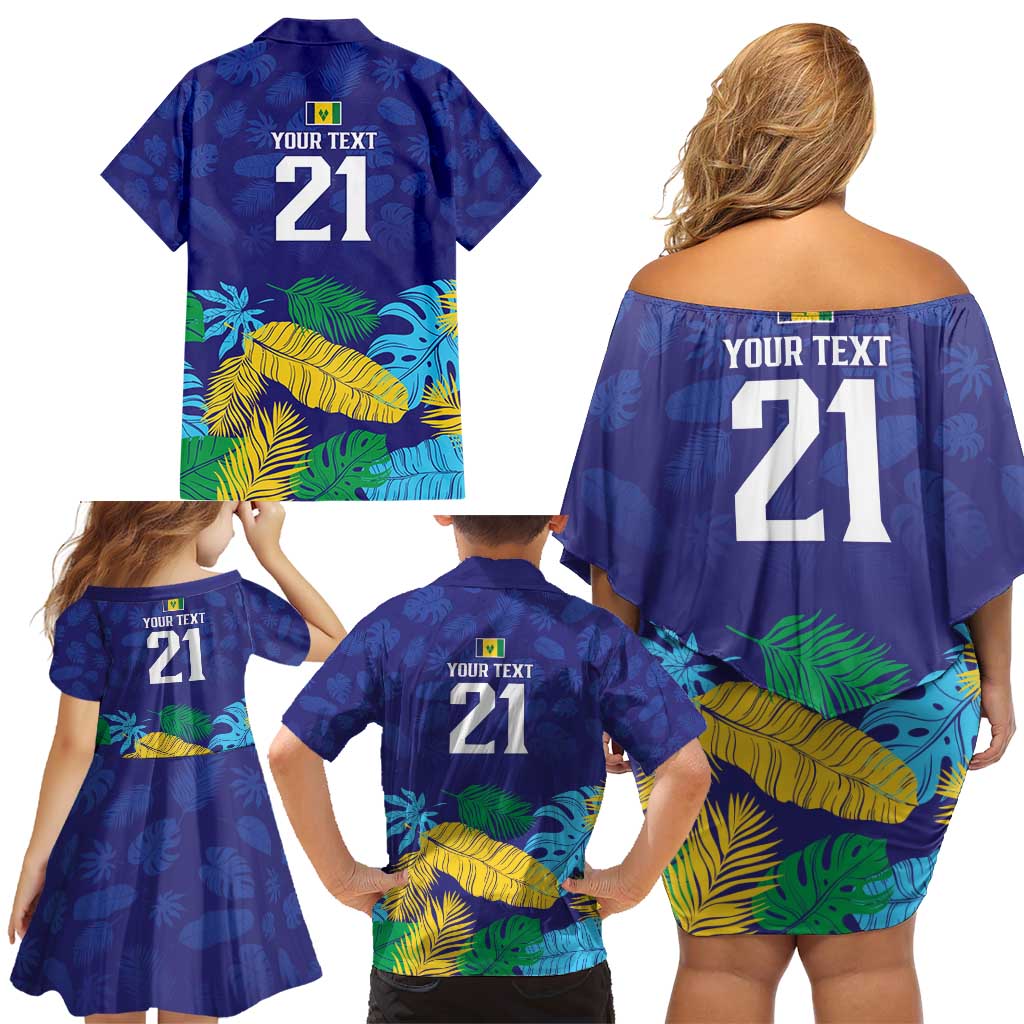 Saint Vincent Land So Beautiful Family Matching Off Shoulder Short Dress and Hawaiian Shirt Tropical Vibes - Wonder Print Shop