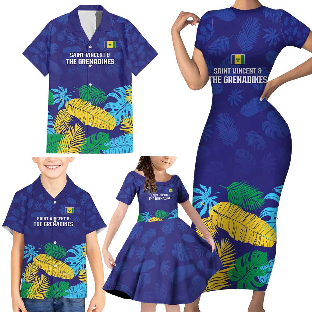 Saint Vincent Land So Beautiful Family Matching Short Sleeve Bodycon Dress and Hawaiian Shirt Tropical Vibes - Wonder Print Shop