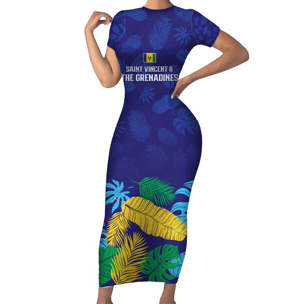 Saint Vincent Land So Beautiful Family Matching Short Sleeve Bodycon Dress and Hawaiian Shirt Tropical Vibes - Wonder Print Shop