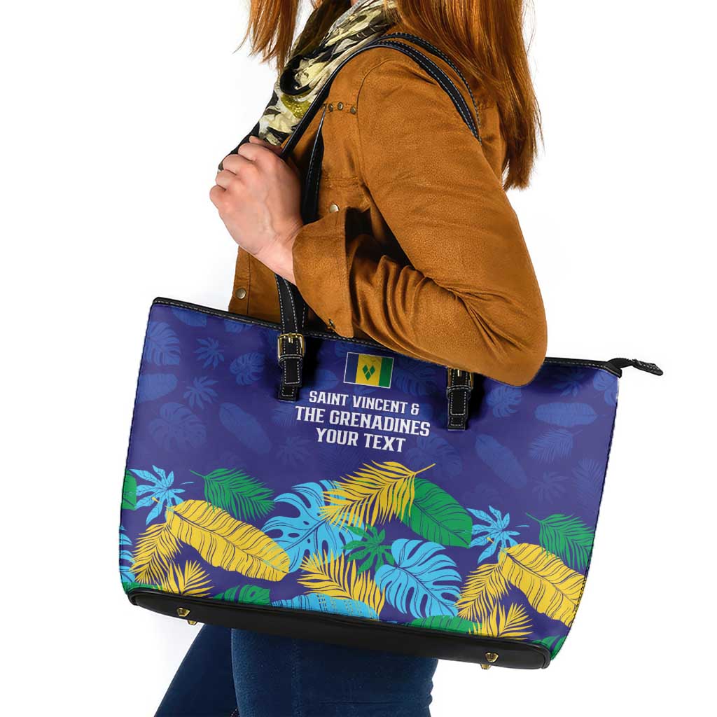Saint Vincent Land So Beautiful Leather Tote Bag Tropical Vibes - Wonder Print Shop