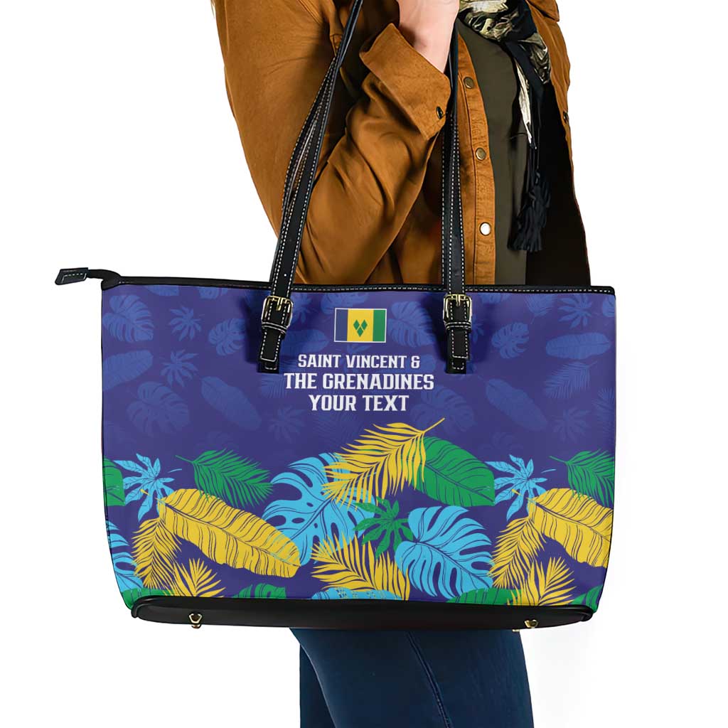 Saint Vincent Land So Beautiful Leather Tote Bag Tropical Vibes - Wonder Print Shop