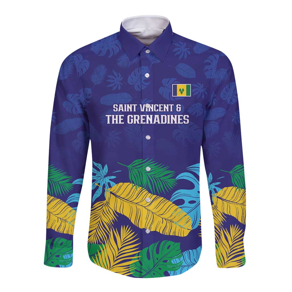 Saint Vincent Land So Beautiful Long Sleeve Button Shirt Tropical Vibes - Wonder Print Shop