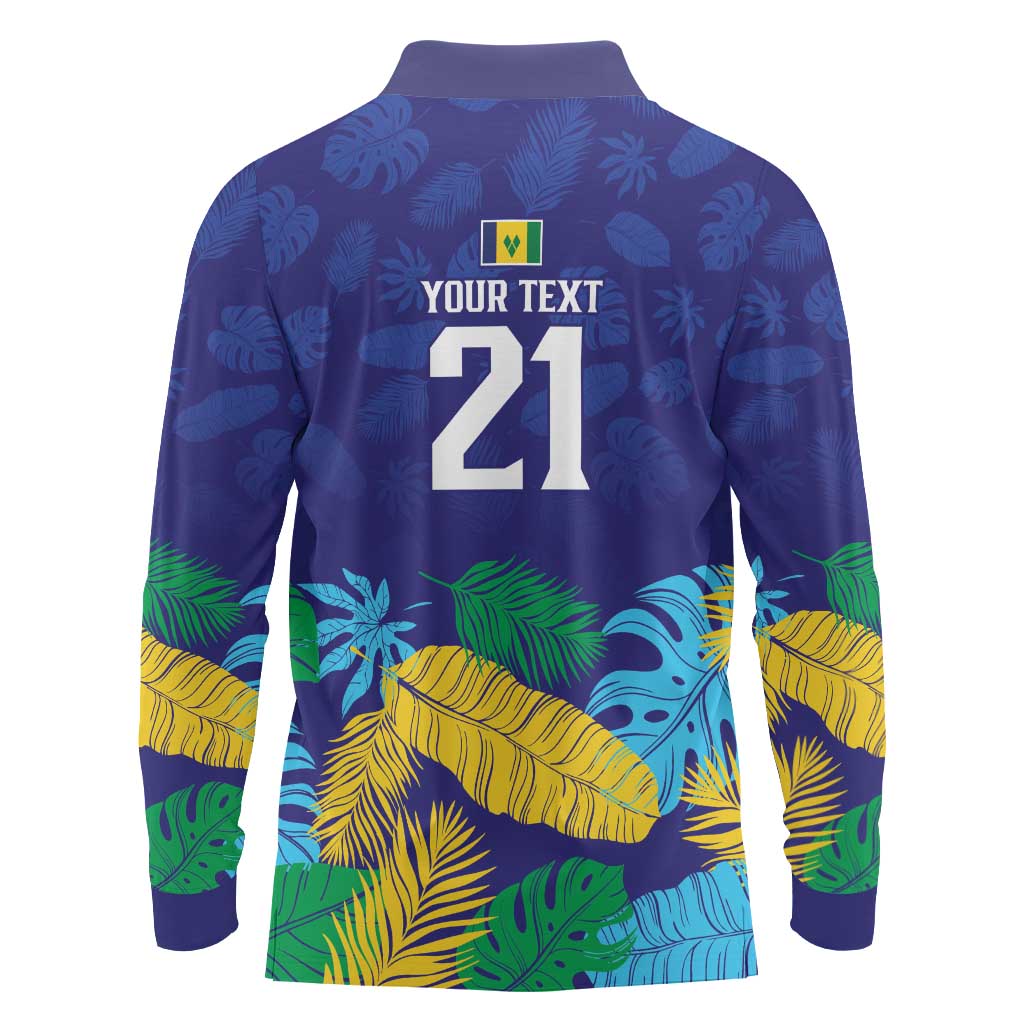 Saint Vincent Land So Beautiful Long Sleeve Polo Shirt Tropical Vibes - Wonder Print Shop