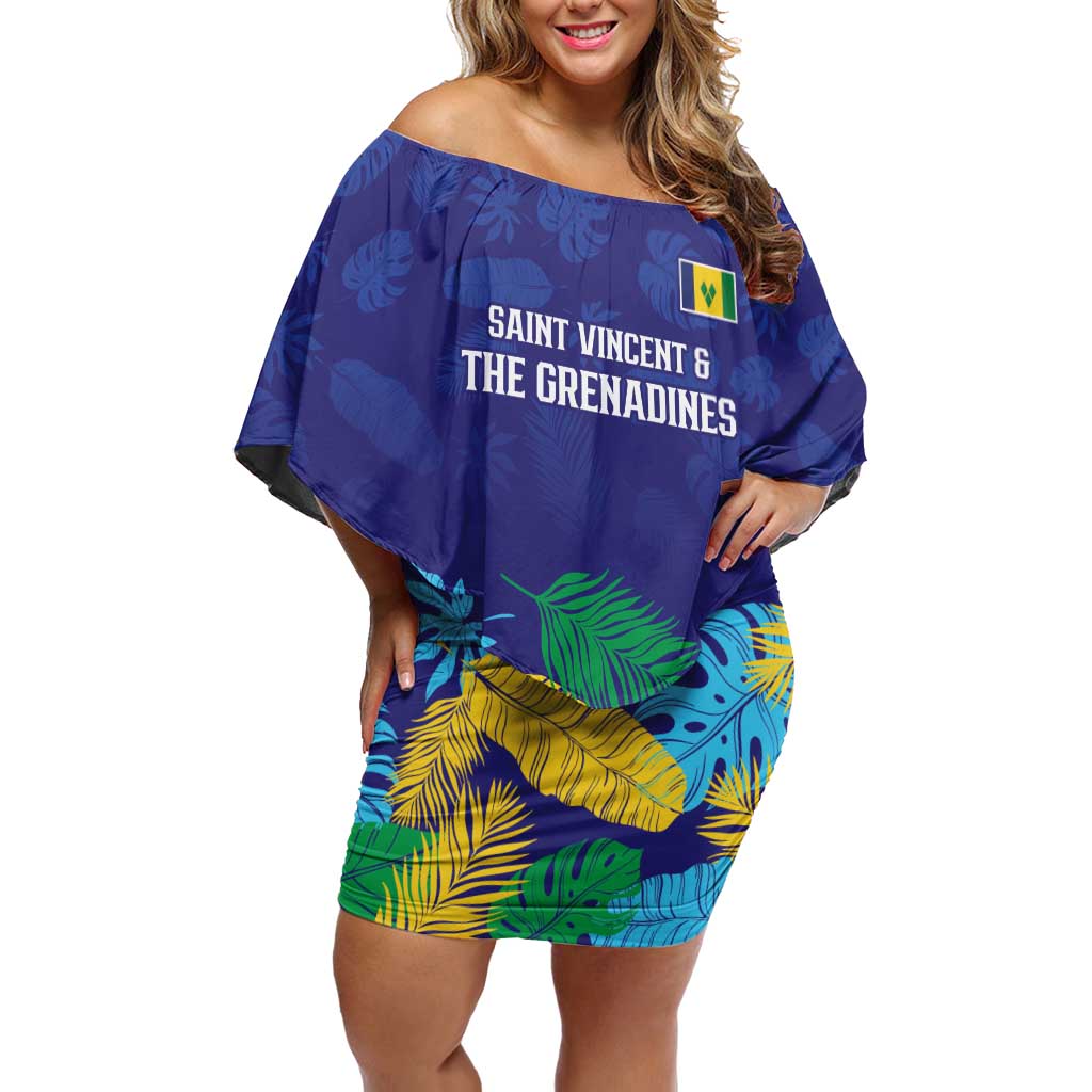 Saint Vincent Land So Beautiful Off Shoulder Short Dress Tropical Vibes - Wonder Print Shop