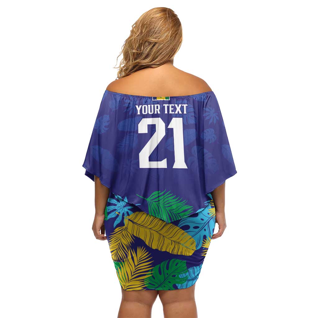 Saint Vincent Land So Beautiful Off Shoulder Short Dress Tropical Vibes - Wonder Print Shop