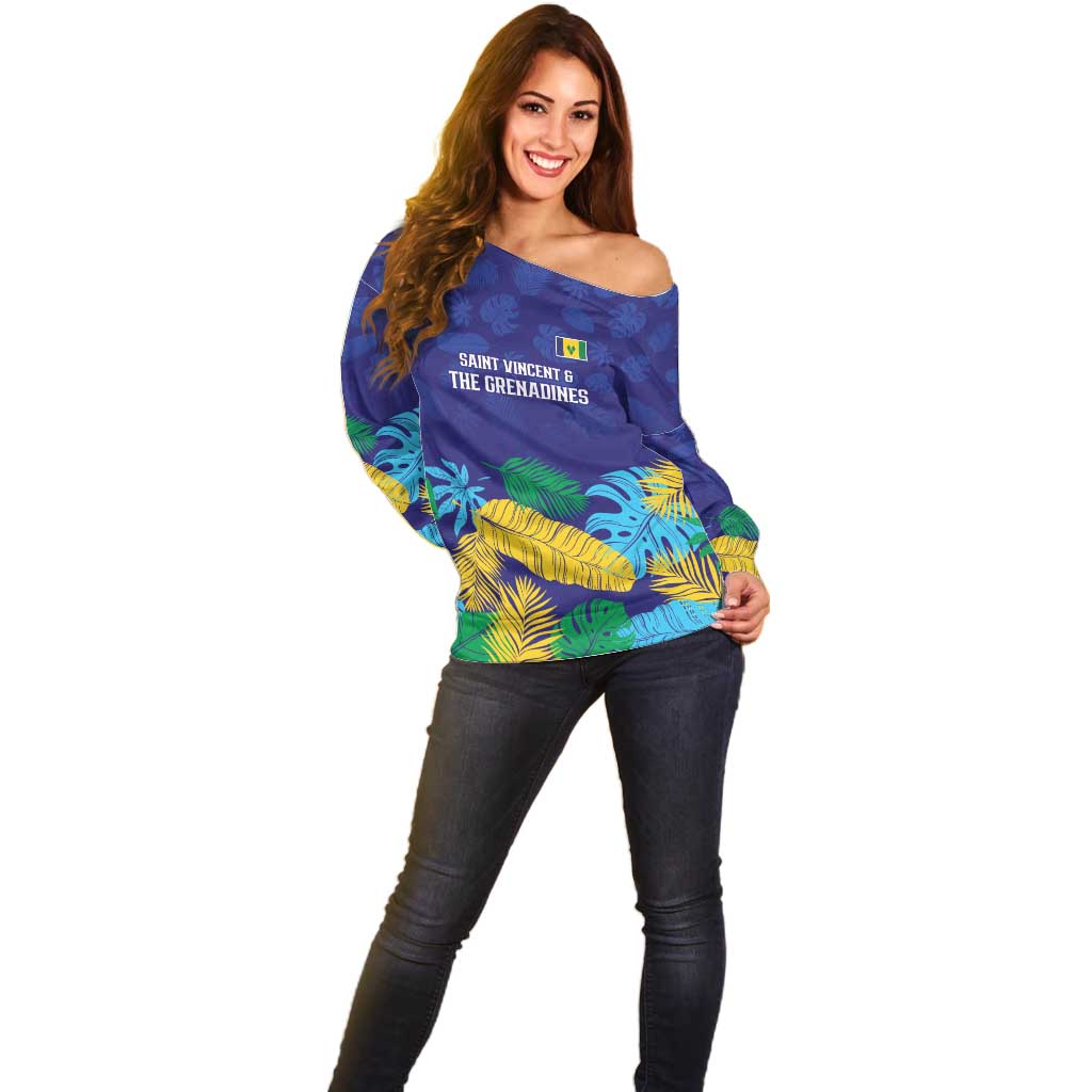 Saint Vincent Land So Beautiful Off Shoulder Sweater Tropical Vibes - Wonder Print Shop