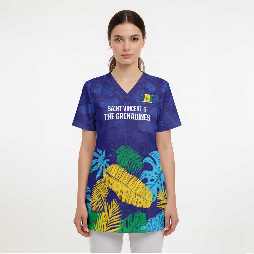 Custom Saint Vincent Land So Beautiful Scrub Top Tropical Vibes - Wonder Print Shop