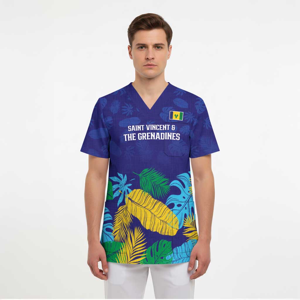 Custom Saint Vincent Land So Beautiful Scrub Top Tropical Vibes - Wonder Print Shop