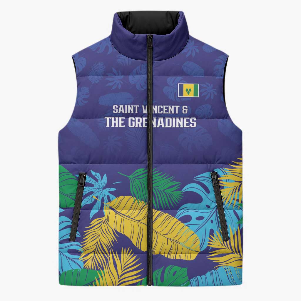 Saint Vincent Land So Beautiful Sleeveless Puffer Jacket Tropical Vibes - Wonder Print Shop