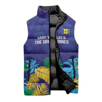 Saint Vincent Land So Beautiful Sleeveless Puffer Jacket Tropical Vibes - Wonder Print Shop