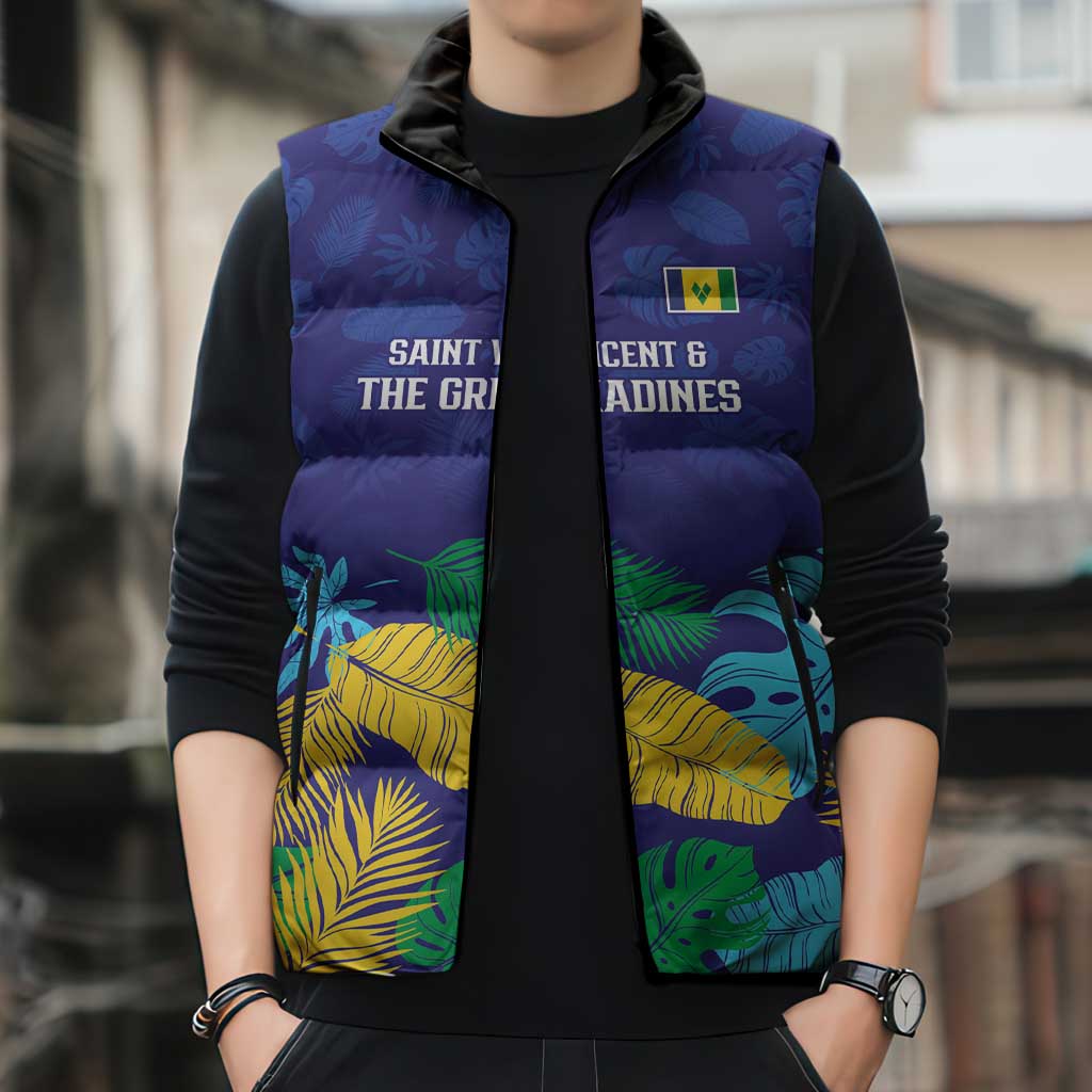 Saint Vincent Land So Beautiful Sleeveless Puffer Jacket Tropical Vibes - Wonder Print Shop