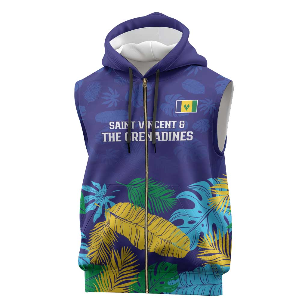 Saint Vincent Land So Beautiful Sleeveless Zip Hoodie Tropical Vibes - Wonder Print Shop