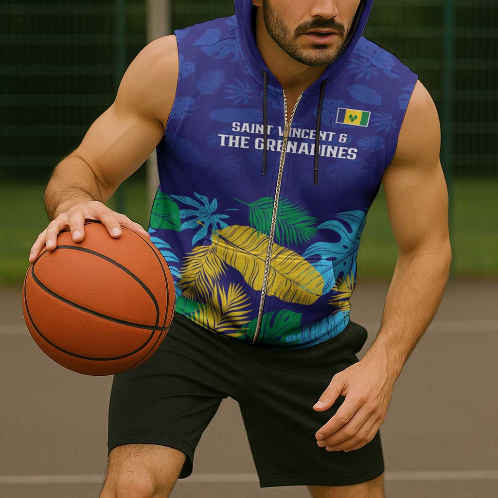 Saint Vincent Land So Beautiful Sleeveless Zip Hoodie Tropical Vibes - Wonder Print Shop