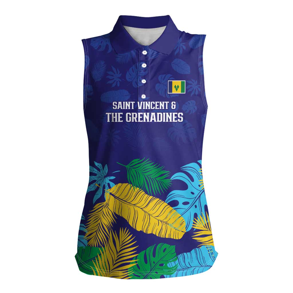 Saint Vincent Land So Beautiful Women Sleeveless Polo Shirt Tropical Vibes - Wonder Print Shop