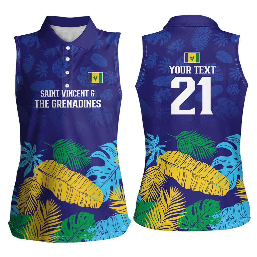 Saint Vincent Land So Beautiful Women Sleeveless Polo Shirt Tropical Vibes - Wonder Print Shop