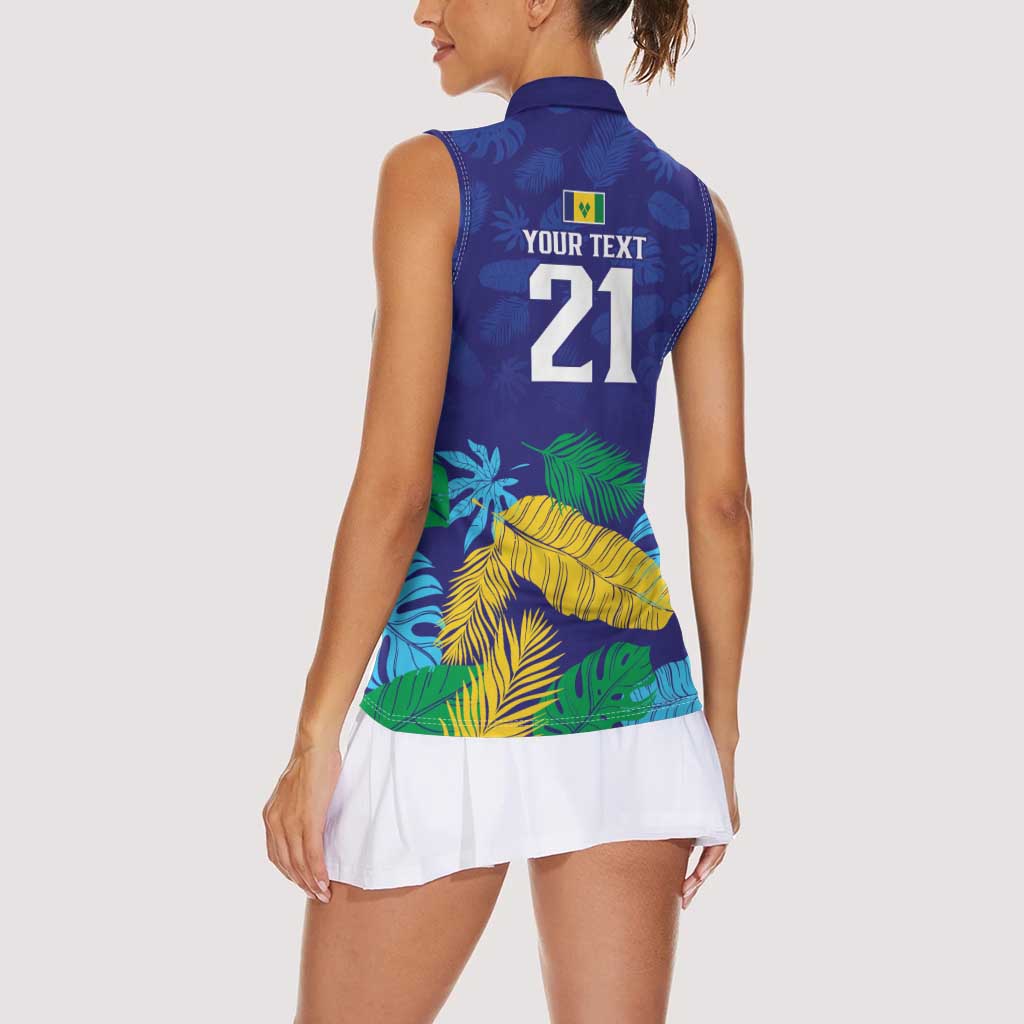 Saint Vincent Land So Beautiful Women Sleeveless Polo Shirt Tropical Vibes - Wonder Print Shop