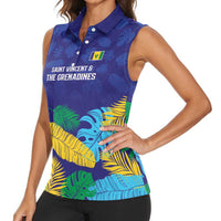 Saint Vincent Land So Beautiful Women Sleeveless Polo Shirt Tropical Vibes - Wonder Print Shop