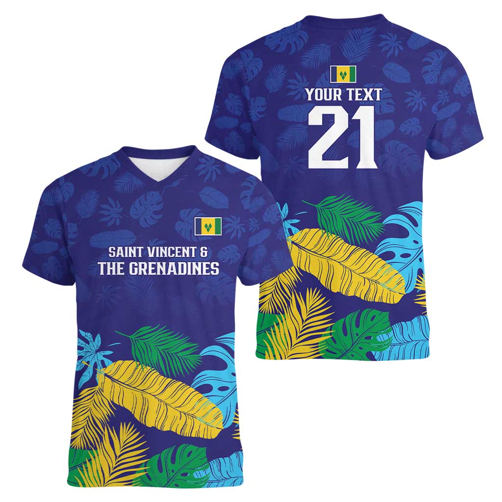 Saint Vincent Land So Beautiful Women V-Neck T-Shirt Tropical Vibes - Wonder Print Shop