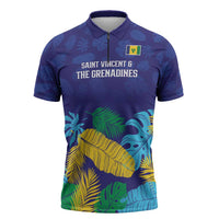 Saint Vincent Land So Beautiful Zipper Polo Shirt Tropical Vibes - Wonder Print Shop