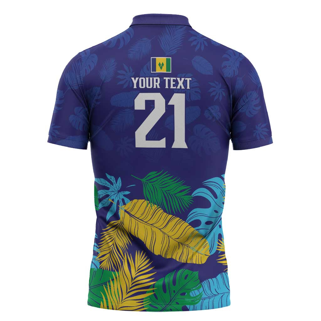 Saint Vincent Land So Beautiful Zipper Polo Shirt Tropical Vibes - Wonder Print Shop