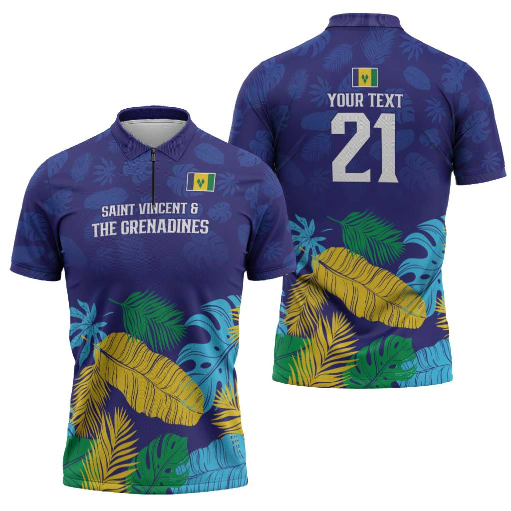 Saint Vincent Land So Beautiful Zipper Polo Shirt Tropical Vibes - Wonder Print Shop