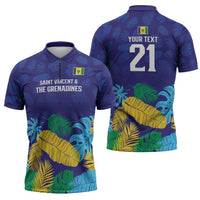 Saint Vincent Land So Beautiful Zipper Polo Shirt Tropical Vibes - Wonder Print Shop