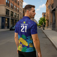 Saint Vincent Land So Beautiful Zipper Polo Shirt Tropical Vibes - Wonder Print Shop