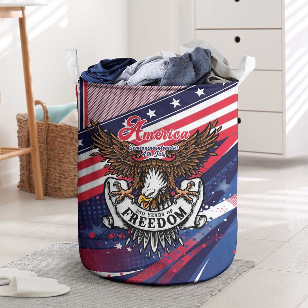 250 Years Of Service Laundry Basket Semiquincentennial USA Patriotic 4th Of July - Wonder Print Shop