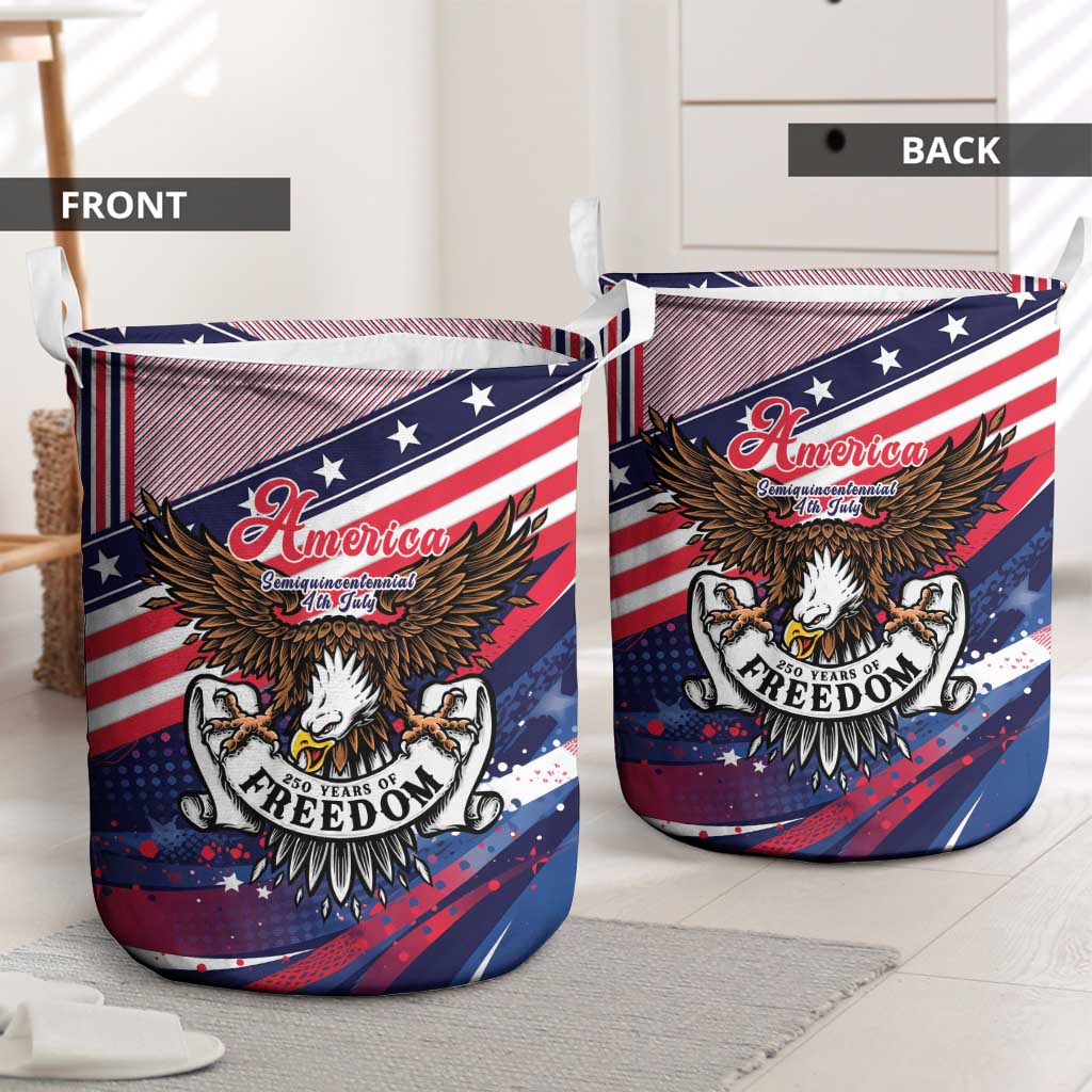 250 Years Of Service Laundry Basket Semiquincentennial USA Patriotic 4th Of July - Wonder Print Shop