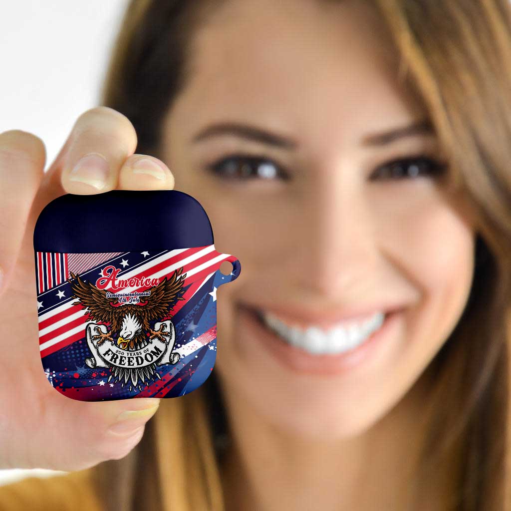 250 Years Of Service AirPods Case Semiquincentennial USA Patriotic 4th Of July - Wonder Print Shop