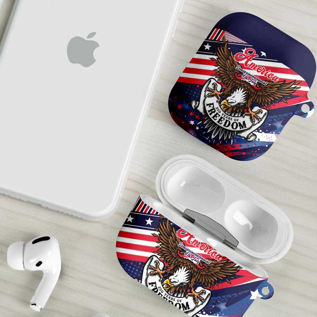 250 Years Of Service AirPods Case Semiquincentennial USA Patriotic 4th Of July - Wonder Print Shop