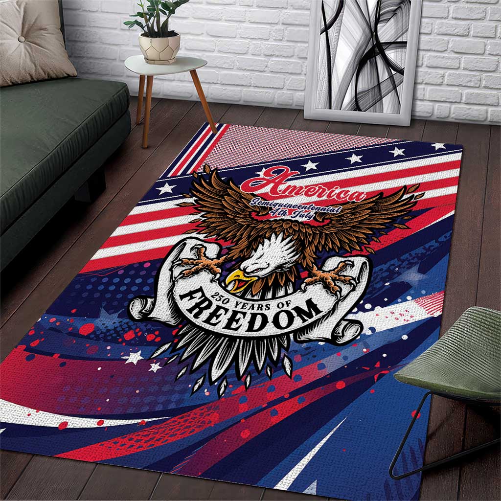 250 Years Of Service Area Rug Semiquincentennial USA Patriotic 4th Of July - Wonder Print Shop