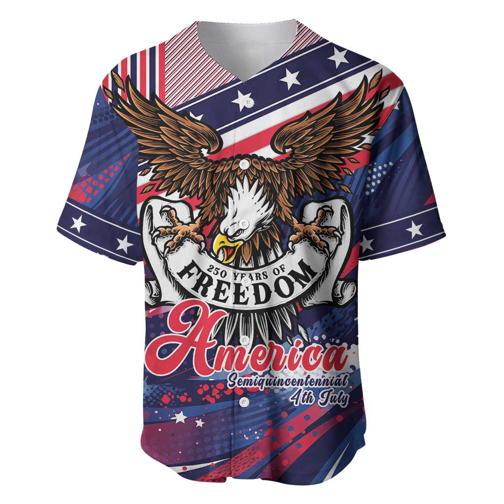 250 Years Of Service Baseball Jersey Semiquincentennial USA Patriotic 4th Of July - Wonder Print Shop