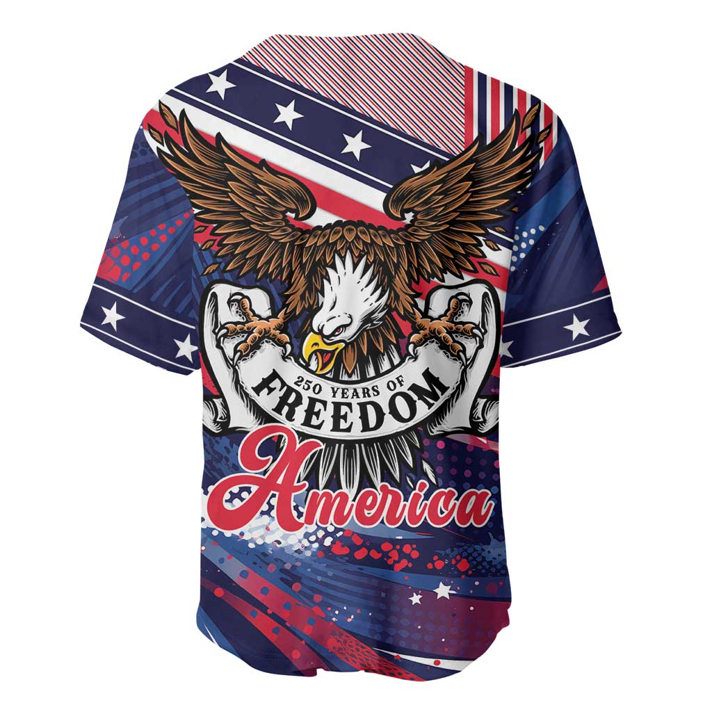 250 Years Of Service Baseball Jersey Semiquincentennial USA Patriotic 4th Of July - Wonder Print Shop