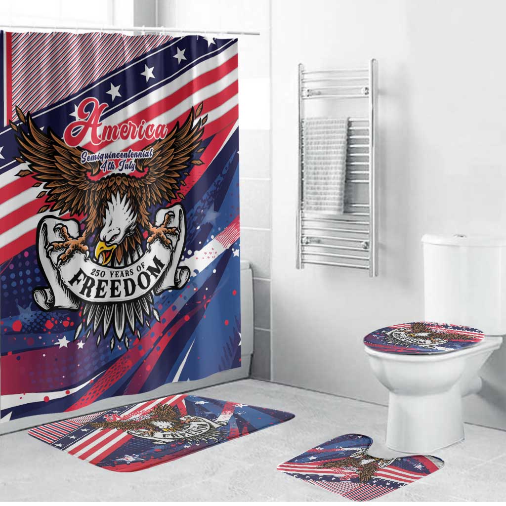 250 Years Of Service Bathroom Set Semiquincentennial USA Patriotic 4th Of July - Wonder Print Shop