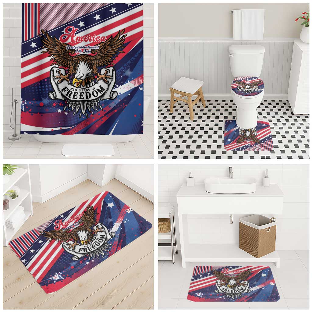 250 Years Of Service Bathroom Set Semiquincentennial USA Patriotic 4th Of July - Wonder Print Shop