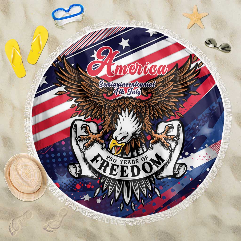 250 Years Of Service Beach Blanket Semiquincentennial USA Patriotic 4th Of July - Wonder Print Shop