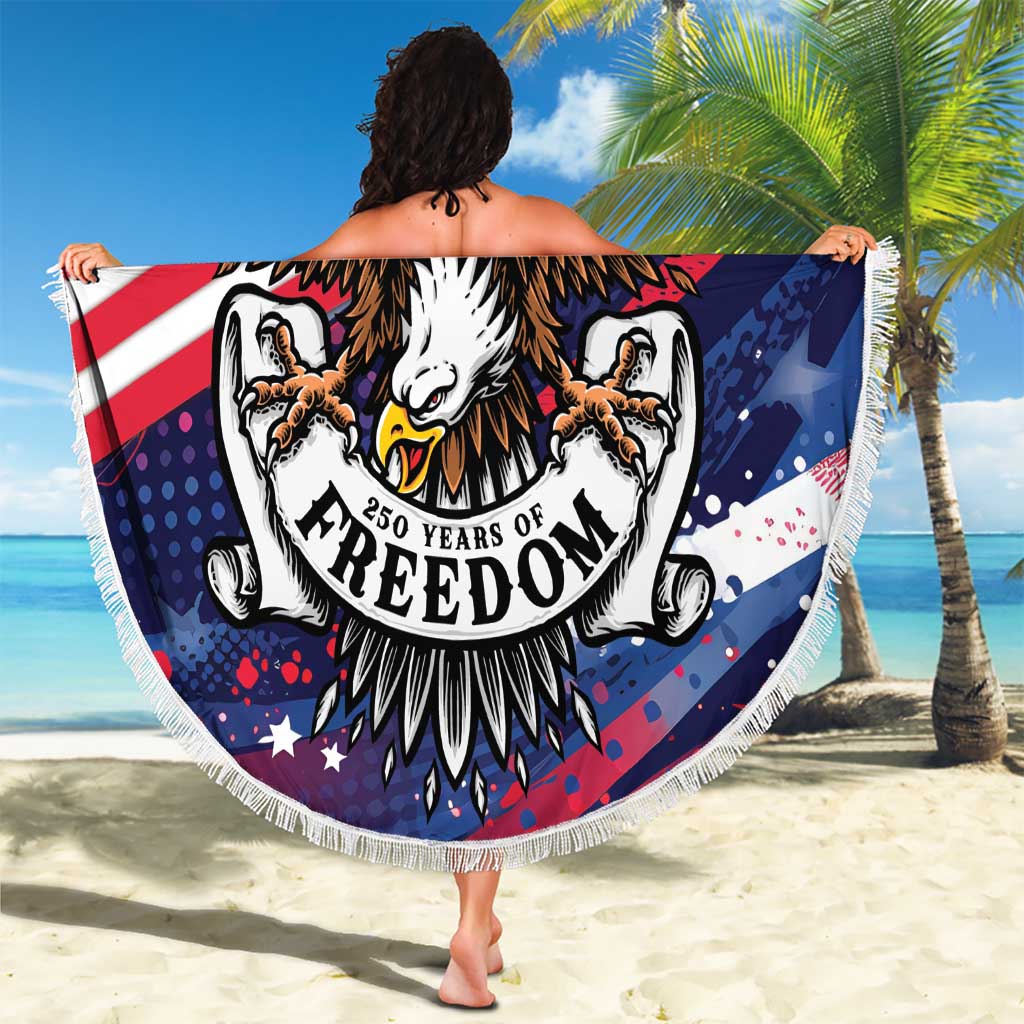 250 Years Of Service Beach Blanket Semiquincentennial USA Patriotic 4th Of July - Wonder Print Shop