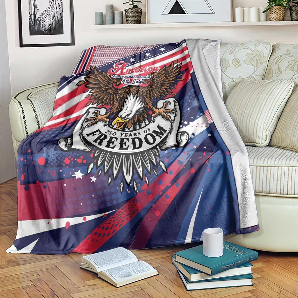 250 Years Of Service Blanket Semiquincentennial USA Patriotic 4th Of July - Wonder Print Shop