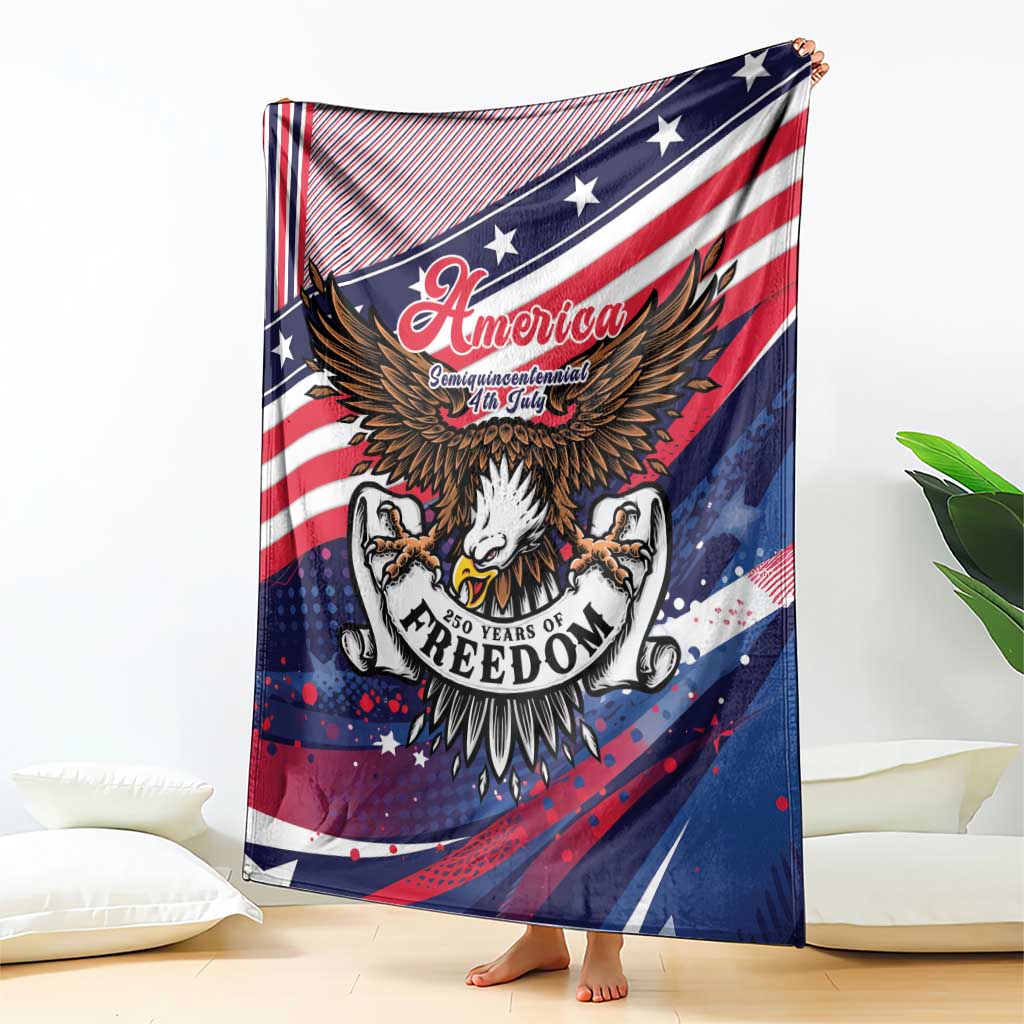 250 Years Of Service Blanket Semiquincentennial USA Patriotic 4th Of July - Wonder Print Shop