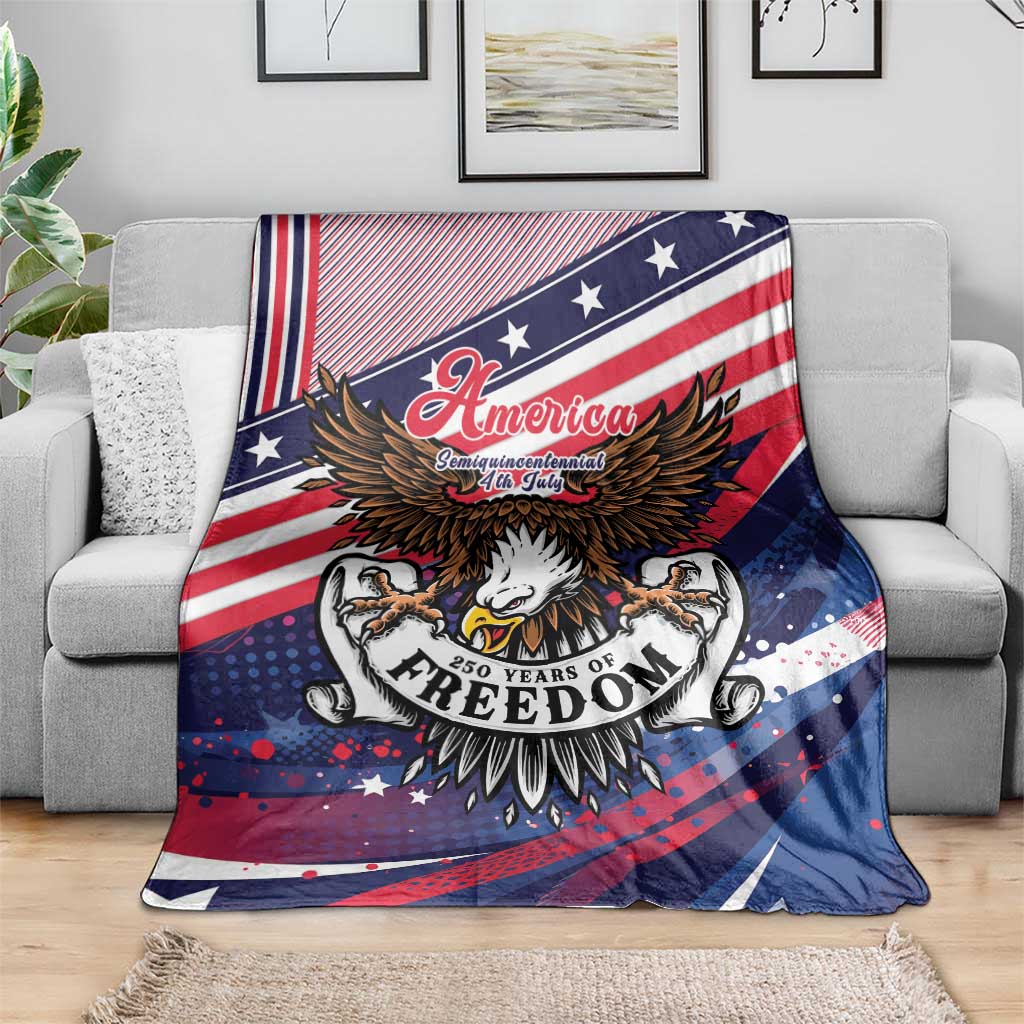 250 Years Of Service Blanket Semiquincentennial USA Patriotic 4th Of July - Wonder Print Shop