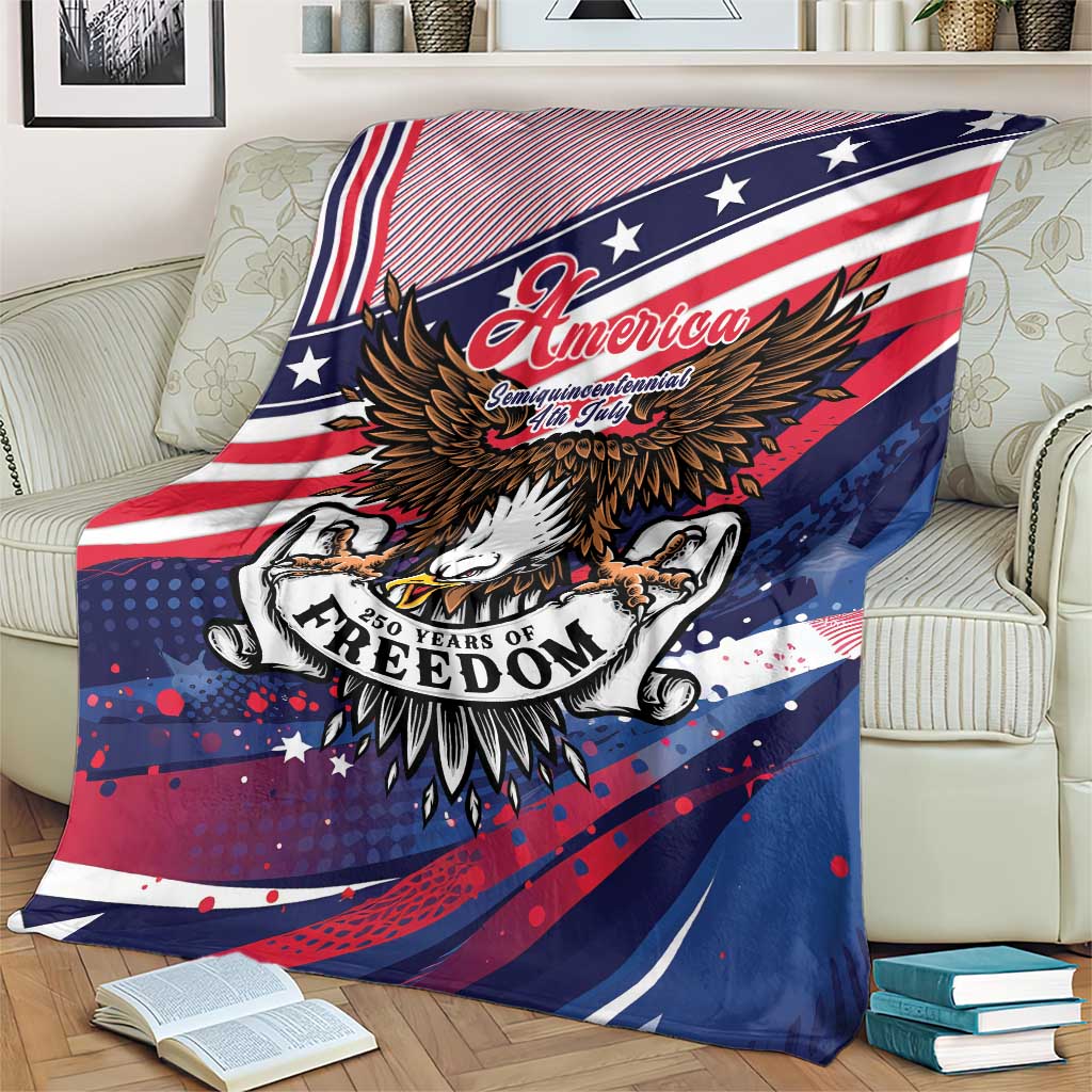 250 Years Of Service Blanket Semiquincentennial USA Patriotic 4th Of July - Wonder Print Shop