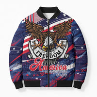 250 Years Of Service Bomber Puffer Jacket Semiquincentennial USA Patriotic 4th Of July - Wonder Print Shop