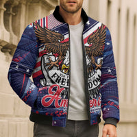250 Years Of Service Bomber Puffer Jacket Semiquincentennial USA Patriotic 4th Of July - Wonder Print Shop