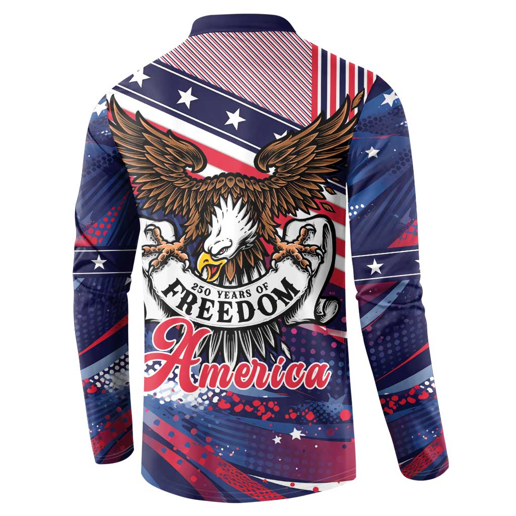250 Years Of Service Button Sweatshirt Semiquincentennial USA Patriotic 4th Of July - Wonder Print Shop