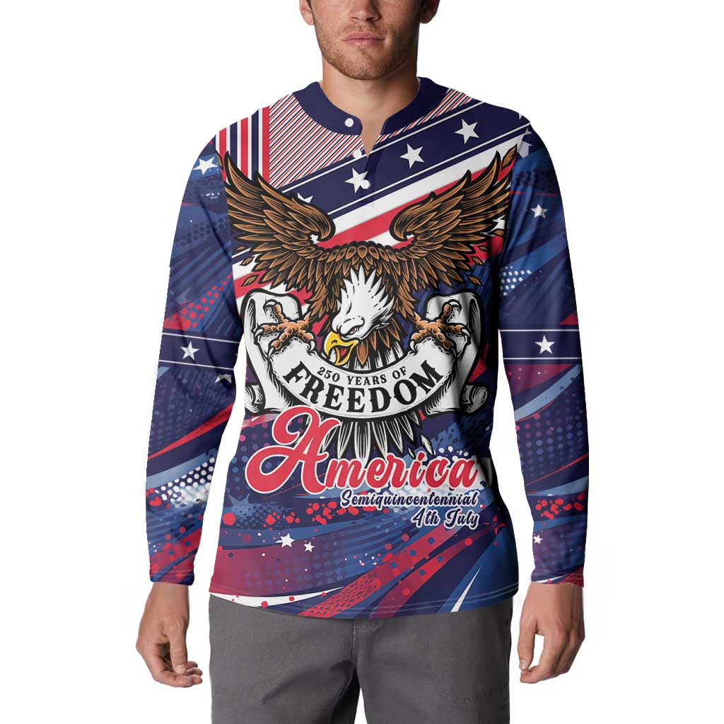 250 Years Of Service Button Sweatshirt Semiquincentennial USA Patriotic 4th Of July - Wonder Print Shop