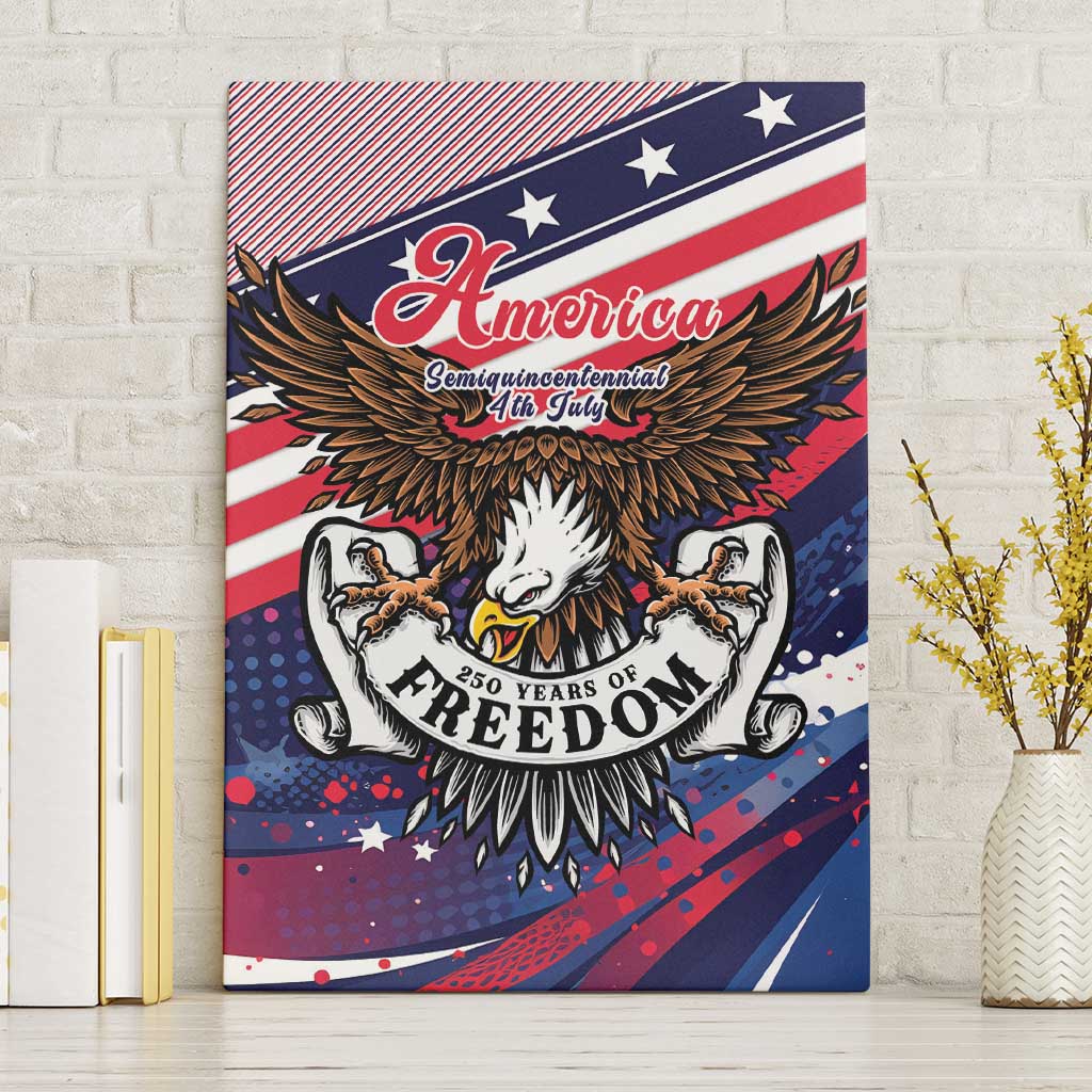 250 Years Of Service Canvas Wall Art Semiquincentennial USA Patriotic 4th Of July - Wonder Print Shop