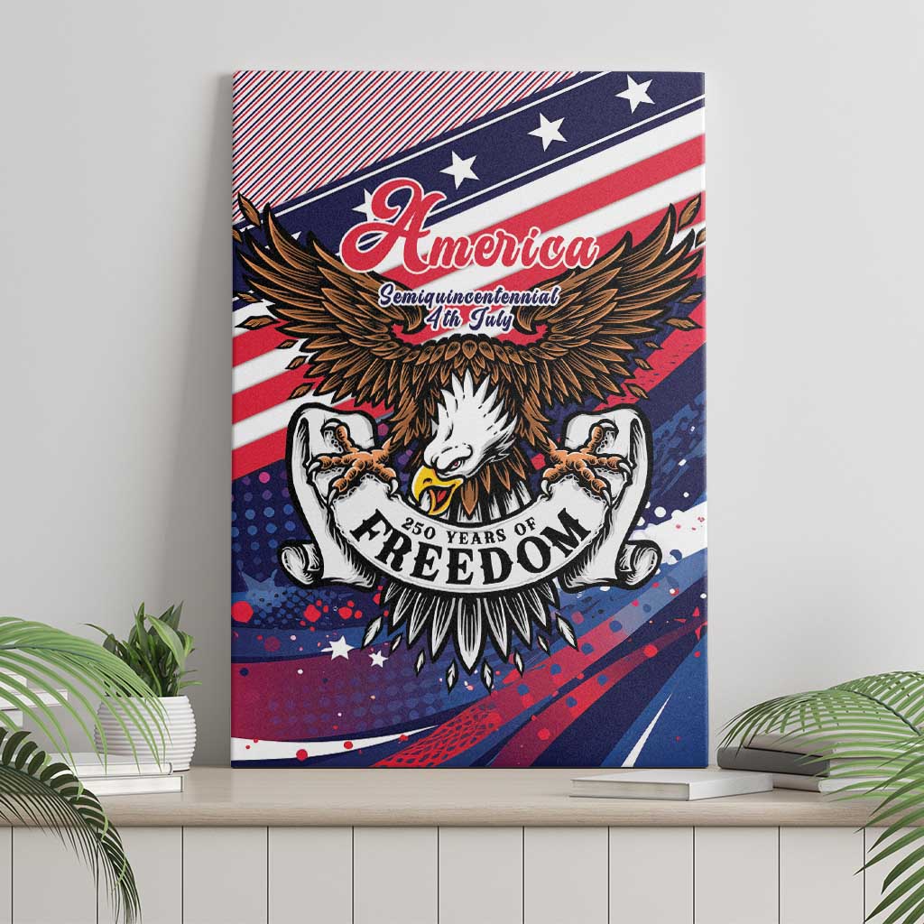 250 Years Of Service Canvas Wall Art Semiquincentennial USA Patriotic 4th Of July - Wonder Print Shop