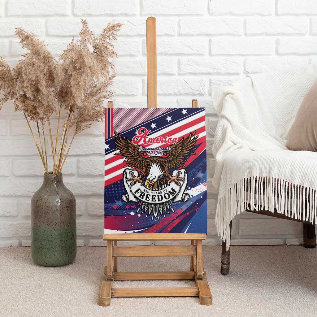 250 Years Of Service Canvas Wall Art Semiquincentennial USA Patriotic 4th Of July - Wonder Print Shop